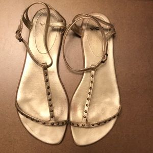 VOZ gold sandals size 8